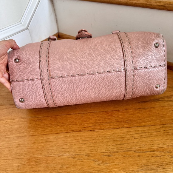 Fendi Purse Selleria Linda Bag w/ Sterling Silver Hardware & Bag Charm AUTH - Picture 5 of 13